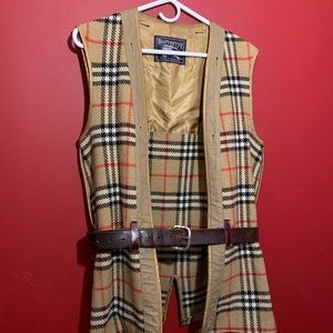 Upcycled Burberry coat lining.